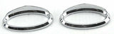Door Emblem Bezels for Peterbilt Interior Small Visor Oval Plastic UP#20592 Pair