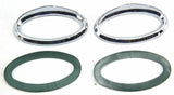 Door Emblem Bezels for Peterbilt Interior Small Visor Oval Plastic UP#20592 Pair