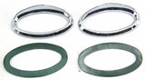 Door Emblem Bezels for Peterbilt Interior Small Visor Oval Plastic UP#20592 Pair