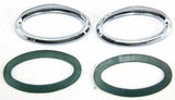 Door Emblem Bezels for Peterbilt Interior Small Visor Oval Plastic UP#20592 Pair