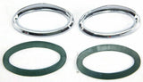 Door Emblem Bezels for Peterbilt Interior Small Visor Oval Plastic UP#20592 Pair