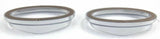 Door Emblem Bezels for Peterbilt Interior Small Visor Oval Plastic UP#20592 Pair