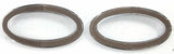 Door Emblem Bezels for Peterbilt Interior Small Visor Oval Plastic UP#20592 Pair