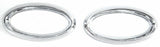 Door Emblem Bezels for Peterbilt Interior Small Visor Oval Plastic UP#20592 Pair