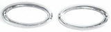Door Emblem Bezels for Peterbilt Interior Small Visor Oval Plastic UP#20592 Pair