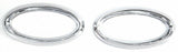 Door Emblem Bezels for Peterbilt Interior Small Visor Oval Plastic UP#20592 Pair