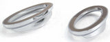 Door Emblem Bezels for Peterbilt Interior Small Visor Oval Plastic UP#20592 Pair