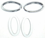Door Emblem Bezels for Peterbilt Interior Small Visor Oval Plastic UP#20592 Pair