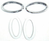 Door Emblem Bezels for Peterbilt Interior Small Visor Oval Plastic UP#20592 Pair