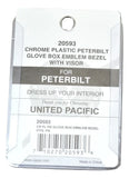 Oval Glove Box Emblem Bezel Trim for Peterbilt 1-3/4" X 3/4" Plastic UP#20593