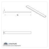 Chrome Plain Door Armrest Trims for Freightliner Classic FLD 1989-09 UP20600