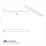Chrome Plain Door Armrest Trims for Freightliner Classic FLD 1989-09 UP20600