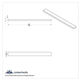 Chrome Plain Door Armrest Trims for Freightliner Classic FLD 1989-09 UP20600