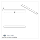 Chrome Plain Door Armrest Trims for Freightliner Classic FLD 1989-09 UP20600