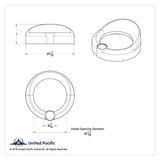 Gauge Cover for Older Freightliner Century, Coronado Blue 2 3/8" #20830 Each