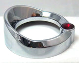 Chrome Gauge Cover Visor Red Crystal for Freightliner Century 2-3/8"  UP20834