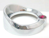 Chrome Gauge Cover Visor Red Crystal for Freightliner Century 2-3/8"  UP20834