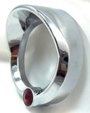 Chrome Gauge Cover Visor Red Crystal for Freightliner Century 2-3/8"  UP20834