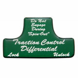 UP Switch Guard Sticker Only Traction Control for Freightliner Green #21044-1G