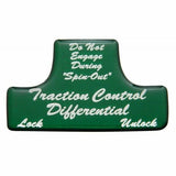 UP Switch Guard Sticker Only Traction Control for Freightliner Green #21044-1G