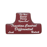 Switch Guard Sticker Only Traction Control for Freightliner & IHC Red UP21044-1R