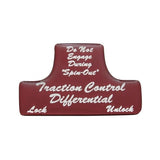 Switch Guard Sticker Only Traction Control for Freightliner & IHC Red UP21044-1R