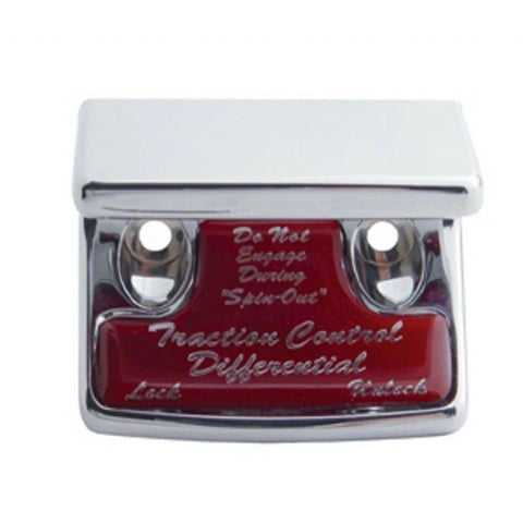 Switch Guard Traction Control for Freightliner & IHC Red Glossy Sticker UP#21048