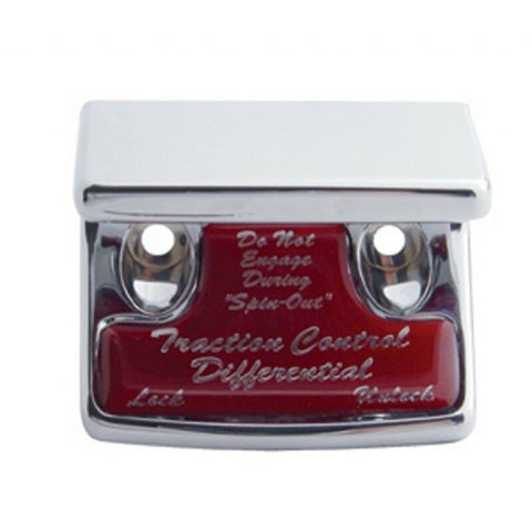 Switch Guard Traction Control for Freightliner & IHC Red Glossy Sticker UP#21048