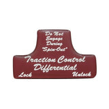 Switch Guard Traction Control for Freightliner & IHC Red Glossy Sticker UP#21048