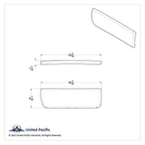 Upper dash cover passenger side stainless steel for Freightliner Century