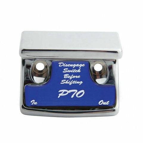 Switch Guard for Freightliner PTO Plastic Body Blue Glossy Sticker UP#21070