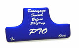 Switch Guard for Freightliner PTO Plastic Body Blue Glossy Sticker UP#21070