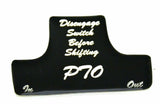 Switch Guard for Freightliner PTO Black Glossy Sticker Plastic Body UP#21072