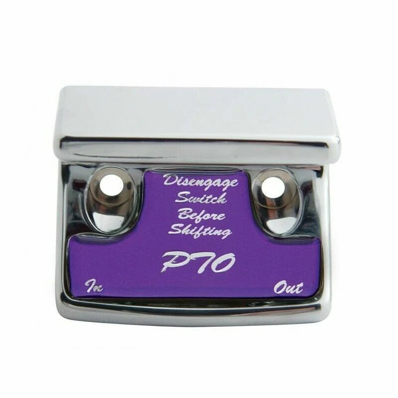 Switch Guard for Freightliner PTO Plastic Body Purple Glossy Sticker UP#21073