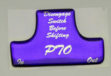 Switch Guard for Freightliner PTO Plastic Body Purple Glossy Sticker UP#21073