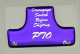 Switch Guard for Freightliner PTO Plastic Body Purple Glossy Sticker UP#21073