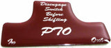 Switch Guard for Freightliner PTO Plastic Body Red Glossy Sticker UP#21074