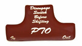 Switch Guard for Freightliner PTO Plastic Body Red Glossy Sticker UP#21074