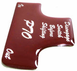 Switch Guard for Freightliner PTO Plastic Body Red Glossy Sticker UP#21074