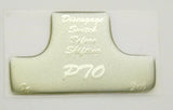 Switch Guard for Freightliner PTO Plastic Body Silver Glossy Sticker UP#21075
