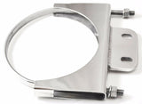 U-Bolt Exhaust Bracket for 5” Stack With 1-1/2x3-3/8 Plate, Stainless UP#21286