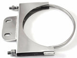 U-Bolt Exhaust Bracket for 5” Stack With 1-1/2x3-3/8 Plate, Stainless UP#21286