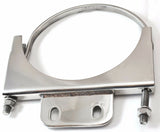 U-Bolt Exhaust Bracket for 5” Stack With 1-1/2x3-3/8 Plate, Stainless UP#21286