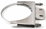 U-Bolt Exhaust Bracket for 5” Stack With 1-1/2x3-3/8 Plate, Stainless UP#21286