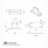 Exhaust Cab Bracket Curved for 359 379 Peterbilt 1987-1993 Stainless UP#21299