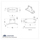 Exhaust Cab Bracket Curved for 359 379 Peterbilt 1987-1993 Stainless UP#21299