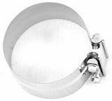 exhaust clamp 6" I.D./O.D. preformed stack clamp stainless steel Peterbilt KW