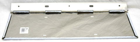 Stainless License Plate Holder Piano Hinge 18-1/4" x 7-1/4" Swing Mount UP21538