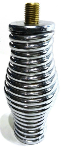 Truck CB Antenna Spring Super Heavy Duty 8ft Whips Chrome 3/8"x24 Mount UP21698
