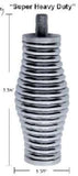 Truck CB Antenna Spring Super Heavy Duty 8ft Whips Chrome 3/8"x24 Mount UP21698
